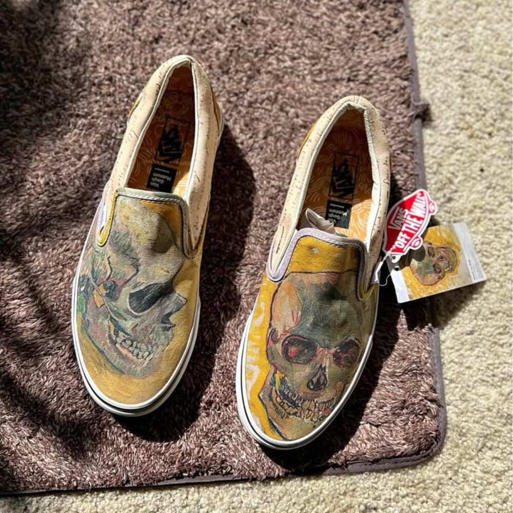 VANS x Vincent Van Gogh Skull Slip on Shoes - Unisex